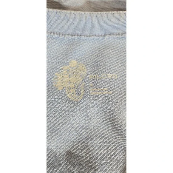 Pilcro Blue Top With Puffy Sleeves Anthropologie Brand Size Medium Spring Beach - Picture 3 of 9